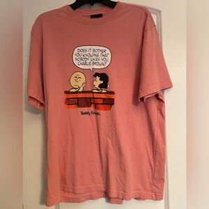 Teddy Fresh x Peanuts Collab T Shirt Pink / Salmon Large 100% Cotton
